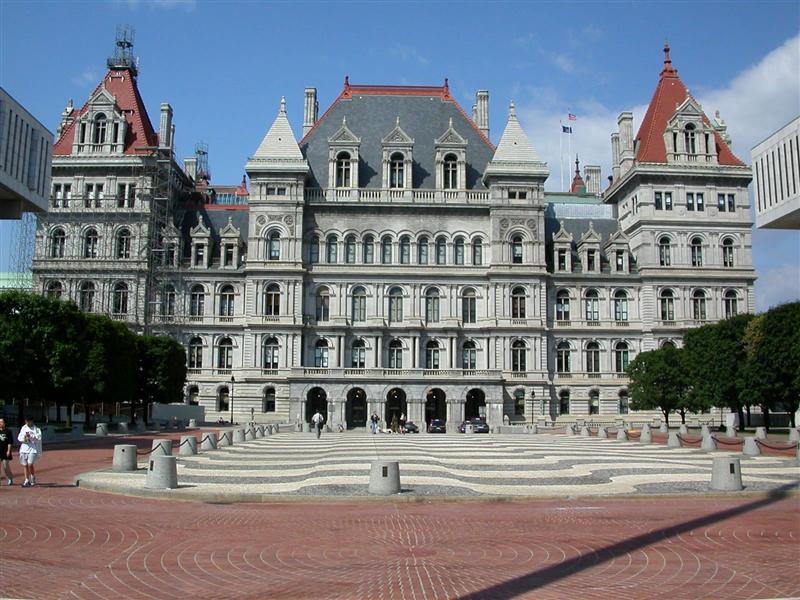 The New York State Capitol building in Albany