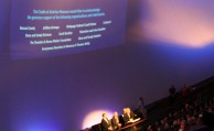 The inside of the JetBlue Sky Theater Planetarium at the Cradle of Aviation Museum in East Garden City (Kathy Kim/Long Island Press)