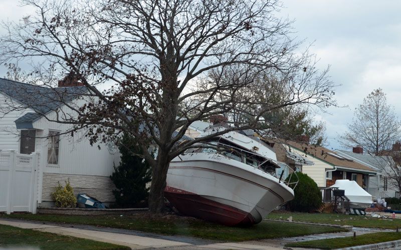 This scene from South Freeport is just one example of the sheer destruction Hurricane Sandy unleashed on Long Island. (Michael Conforti/Long Island Press)