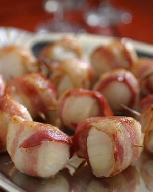 Organic Bacon-Wrapped Diver Scallop with Miso Ginger Glaze Appetizer ...