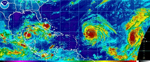 Two Category 4 Hurricanes in the Atlantic, Tropical Storm Karl Hits Mexico
