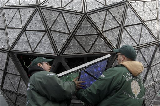 Times Square Ball Ready For 2012 With New Crystals