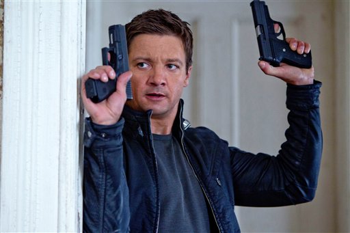 This publicity film image released by Universal Pictures shows Jeremy Renner, as Aaron Cross, in a scene from "The Bourne Legacy." (AP Photo/Universal Pictures, Mary Cybulski, File)